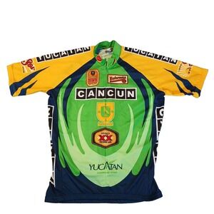 Carta Blanca Yucatan Cancun Mens Cycling World Jersey 3/4 Zip Shirt Size M